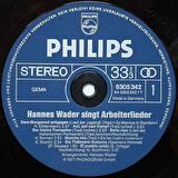 Hannes Wader – Hannes Wader Singt Arbeiterlieder pop plak alithestereo