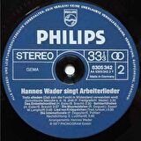 Hannes Wader – Hannes Wader Singt Arbeiterlieder pop plak alithestereo