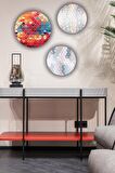 Ahşap Tablo Kristal Desenli 3'lü Mdf Tablo