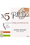 5'li Vanilya Ve Çikolata Dolap Ayakkabılık Ve Çekmece Parfümlü Kese Kokusu Oda Koku Kesesi