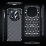 Xiaomi Poco X7 Kılıf Karbon Görünümlü Silikon Kılıf Zr-Ngro