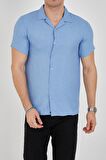 Erkek Slim Fit Polycotton Kısa Kol Gömlek