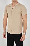 Erkek Slim Fit Polycotton Kısa Kol Gömlek