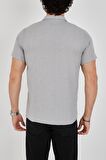 Erkek Slim Fit Polycotton Kısa Kol Gömlek