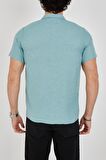 Erkek Slim Fit Polycotton Kısa Kol Gömlek