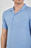 Erkek Slim Fit Polycotton Kısa Kol Gömlek