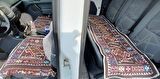 Pratik Oto Koltuk Kilim Seti • 3 Parça • Makine Dokuma • Akrilik & Polyester • Saçaklı