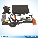 Araç Monitörü 7 inç LCD TFT Ekran + 1 Adet Geri Görüş Kamerası Hediye Kelebek ve Tampon Uyumlu