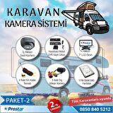 Karavan Kamera Seti Kayıtlı Harddiskli 1 TB Dahil 4 kameralı Ekranlı Tak Kullan Set
