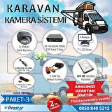 Uzaktan Takipli Karavan Kamera Sistemi Seti Kayıtlı Harddiskli 320 GB Dahil 4 kameralı Ekranlı