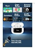 iPhone/12 Plus Uyumlu Pro Anc Dokunmatik Dijital Ekranlı ENC/ANC Bluetooth Kulaklık