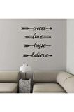 Ahşap 4 Lü Ok Sweet Love Hope Believe