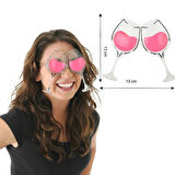 Pembe Şarap Kadehi PARTİ Gözlüğü