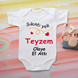 %100 Pamuklu Organik Baskılı Premium Çıtçıtlı Bebek Body Atlet Zıbın 00507
