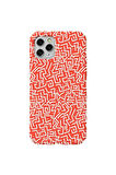 Iphone 11 Pro Max Turuncu Renkli Silikon Telefon Kilifi - Sweet Doodle White