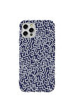 Iphone 13 Pro Max Lacivert Renkli Silikon Telefon Kilifi - Sweet Doodle White