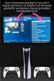 Q10 Game Stick Retro 26776 Oyunlu 4K HD 2.4G Kablosuz 2 Kol 128GB PS5 Temalı