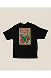 Marvel Tale Kahramanlar Baskılı Dergi Kapağı Baskılı Unisex Oversize Tişört