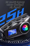 Wearfitpro Q58 Max Led Ekranlı Motosiklet Kask Uyumlu Kulaklık Intercom Led Işıklı Kask Bluetooth Kulaklık