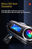 Wearfitpro Q58 Max Led Ekranlı Motosiklet Kask Uyumlu Kulaklık Intercom Led Işıklı Kask Bluetooth Kulaklık