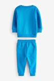 Next Baby % 100 Pamuklu Kobalt Mavi Uzun Kollu Jogger Alt Üst Takım