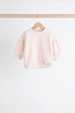 Next Baby Pamuklu Şardonlu Pembe Krem Uzun Kollu 3’lü Jogger Alt Üst Takım