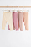 Next Baby Pamuklu Pembe Krem 4’ lü Tayt Set
