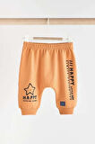 Next Baby Pamuklu Turuncu Krem Haki Uzun Kollu Sweatshirt Jogger 3'lü Alt Üst Takım
