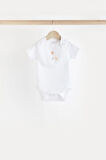 Next Baby %100 Pamuklu Beyaz Animal Tulum Body Zıbın Önlük Şapka Set