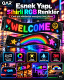 LED Matrix Panel Bluetooth Telefon Kontrollü Programlanabilir Yazı Resim Animasyon Gösteren RGB LED Ekran Panosu