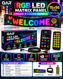 LED Matrix Panel Bluetooth Telefon Kontrollü Programlanabilir Yazı Resim Animasyon Gösteren RGB LED Ekran Panosu