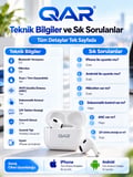 QAR 3.Nesil IOS Ve Android Uyumlu Bluetooth Kulaklık Air3