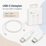 USB-C to USB-C Örgülü Hızlı Şarj ve Data Kablosu 1 Metre [60W] Telefon Tablet Notebook Uyumlu Type-C Kablo Beyaz