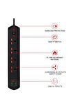 QASUL 10 Girişli 4+4 USB + 2 Type-C Çoklu Priz 2 M Kablolu Akım Korumalı Anahtarlı Uzatma Grup Priz 3000w