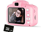 QASUL Mini 1080p Hd Kamera Çocuklar Için Dijital Fotoğraf Makinesi 16 Gb Sd Kart
