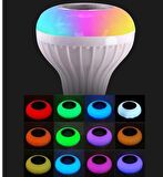 QASUL Kumandalı Rgb Renkli Hoparlörlü Led Ampul Bluetooth RGB12WE27