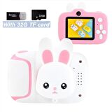 QASUL Mini Eğitici 1080p Hd Kamera Karikatür Çocuklar Için Cmr15 Dijital Fotoğraf Video & Oyun Makinesi