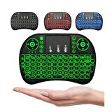 QASUL Mini Kablosuz Klavye Bluetooth Işıklı Aydınlatmalı Wireless Dokunmatik Klavye 00082