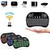 QASUL Mini Kablosuz Klavye Bluetooth Işıklı Aydınlatmalı Wireless Dokunmatik Klavye 00082