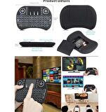 QASUL Mini Kablosuz Klavye Bluetooth Işıklı Aydınlatmalı Wireless Dokunmatik Klavye 00082