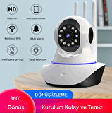 360° Dönebilen Bebek Monitörü 10m Gece Görüşlü Hareket Algılama Sensörlü 2 Yönlü İnterkom CMR5
