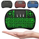 QASUL Işıklı Kablosuz Mini Klavye Tv Televizyon Ps3 Dokunmatik Mouse PS3 13425