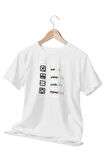 Eat Sleep Code Repeat Yazılımcı Mühendis Baskılı Eğlenceli Hediyelik Beyaz Unisex T-Shirt