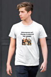 İntroverted But Willing To Discuss Friends Temalı Unisex Beyaz T-Shirt