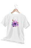 Soft Renk Çiçekler Beyaz T-shirt