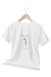 Who Cares Umursamaz Kuş Baskılı Beyaz Unisex T-Shirt