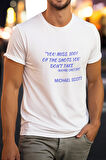 The Offıce Mıchael Scott Yazı Baskılı %100 Pamuk Hediyelik T-Shirt
