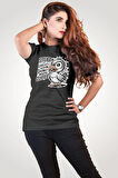 Stuff The Early Worm Show Me The Coffee Baskılı Unisex Regular Fit Pamuklu Siyah Tişört
