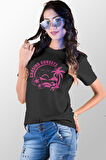 Chasing Sunsets Retro Baskılı Yaz Temalı Unisex Regular Fit Pamuklu Siyah Tişört