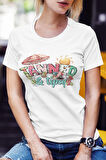 Tanned Tipsy Baskılı Yaz Temalı Unisex Regular Fit Pamuklu Beyaz Tişört